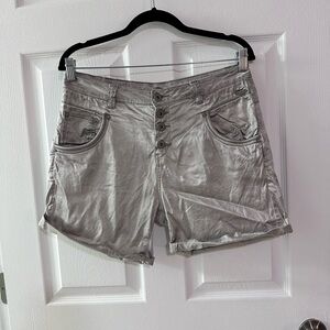 Bianco Jean metallic silver Women's Shorts
